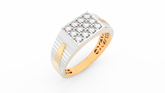 18K Gold & Diamond Ring For Men KRC60249